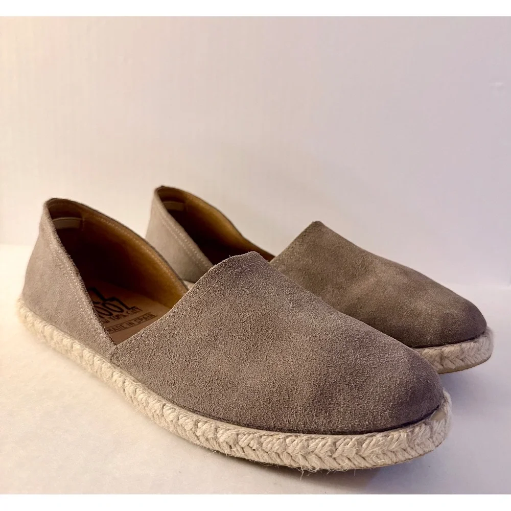 Miz Mooz Carmena‎ Flats Size 9.5 Tan Real Suede Made in Spain Espadrille Slip On